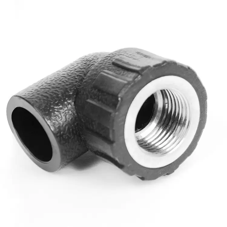HDPE -elleboog met vrouwelijke schroefdraad