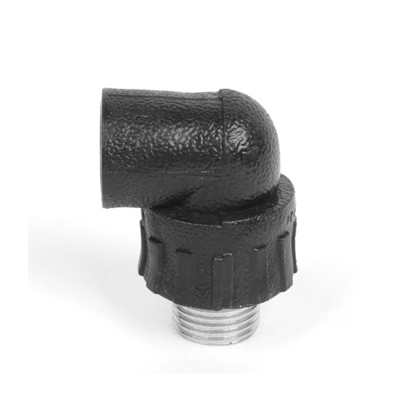 Hogedruk-HDPE-elleboog met buitendraad